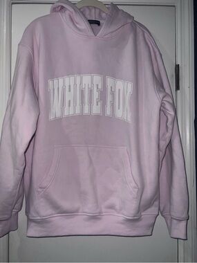 White Fox Boutique Light Pink Logo Hoodie